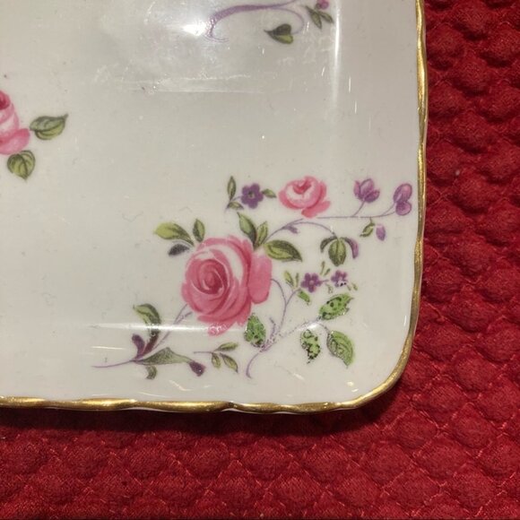 ROYAL CHELSEA 6 x  4” Cabbage Rose Tray English China Made in England - Picture 2 of 3